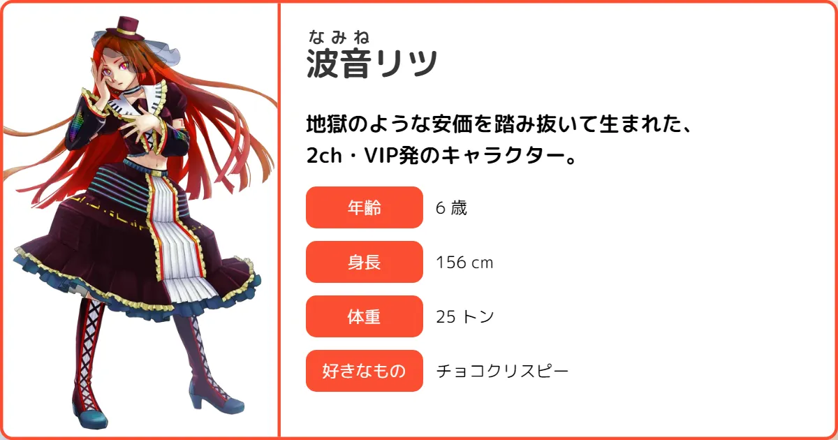波音リツ | ボイボ寮 プロフィール | VOICEVOX